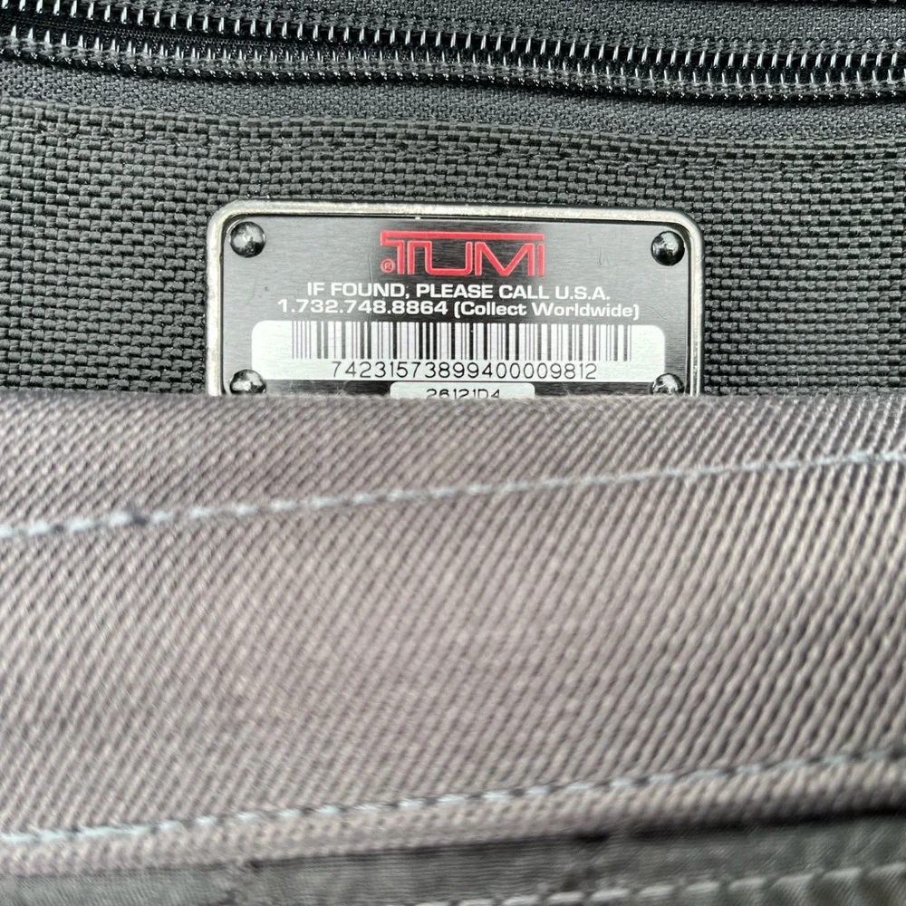 Tumi Black Professional Briefcase with Durable Nylon Design